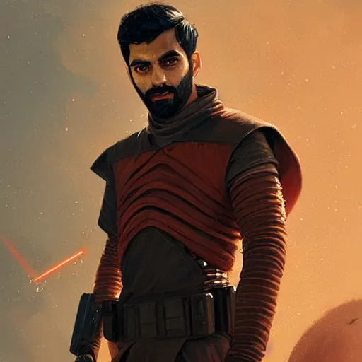 Image similar to A portrait of Rahul Kohli, sith, star wars art, art by greg rutkowski, matte painting, trending on artstation