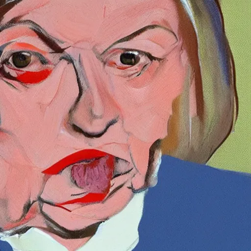 Image similar to francis bacon portrait of liz truss