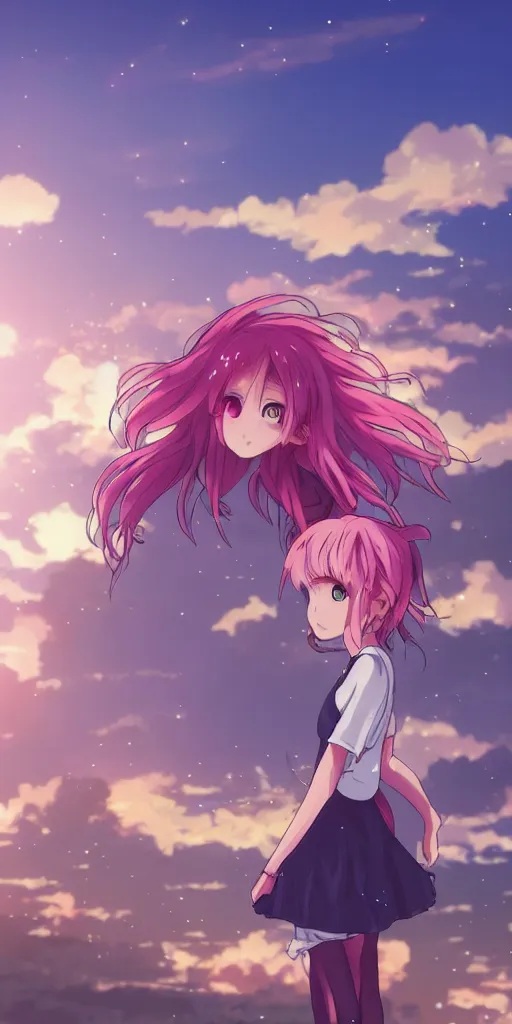 Pink Haired Anime Girl in High Spirits - cute pink anime pfps for