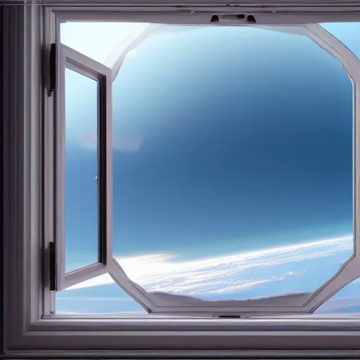 Prompt: The view from behind the window on the planet Earth, photorealistic, HD, 8K, cinematic, 3D render,