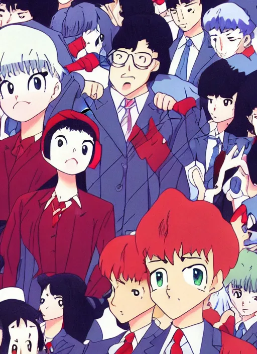 Prompt: Still frame from the Twin Peaks anime by Rumiko Takahashi