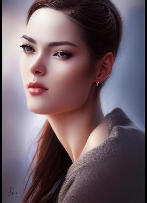 Image similar to photo of a gorgeous young woman in the style of stefan kostic, realistic, sharp focus, 8k high definition, insanely detailed, intricate, elegant, art by stanley lau and artgerm