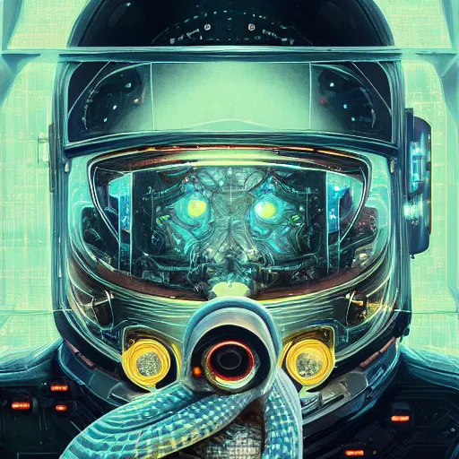 Image similar to hyperrealistic portrait of a squid monster astronaut, full body portrait, well lit, intricate abstract. cyberpunk, intricate artwork, by Tooth Wu, wlop, beeple. in the style of Jin Kagetsu, James Jean and wlop, highly detailed, sharp focus, intricate concept art, digital painting, ambient lighting, 4k, artstation