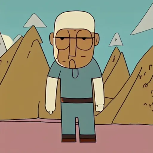 Image similar to Walter White in an episode of Adventure Time