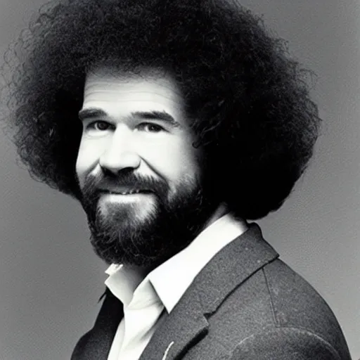 Prompt: Bob Ross without a beard