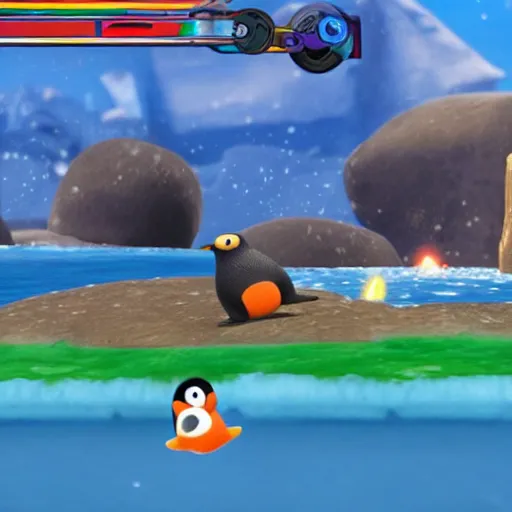 Image similar to Pingu the penguin on Super Smash bros ultimate, Nintendo switch