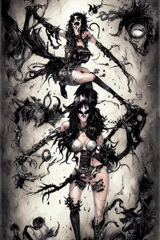 Image similar to pinup of death from sandman, by jean - baptiste monge