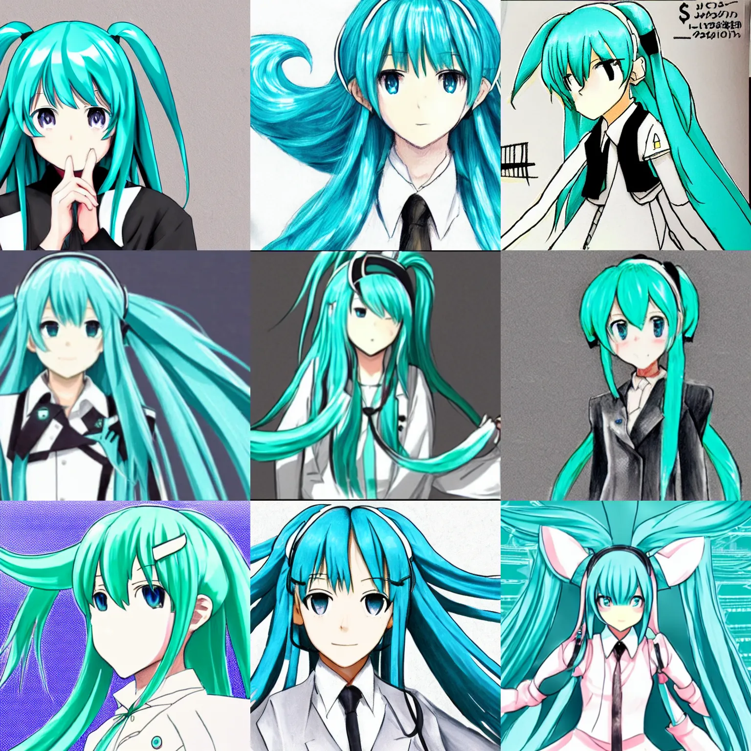 Prompt: hatsune miku being sued for tax fraud courtroom sketch
