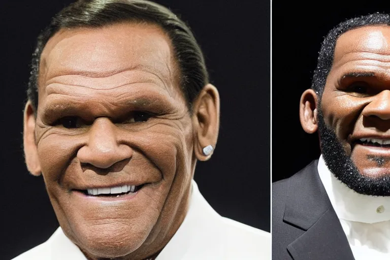 Image similar to kenneth copeland and r kelly in jail behind bars