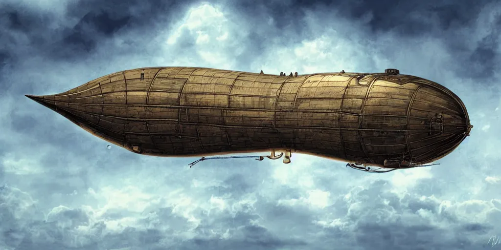 steampunk airship background