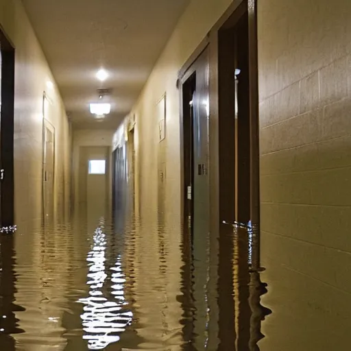 Image similar to flooded hallway,