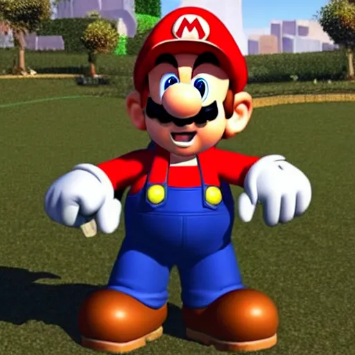 Image similar to photo of mario as a grandpa