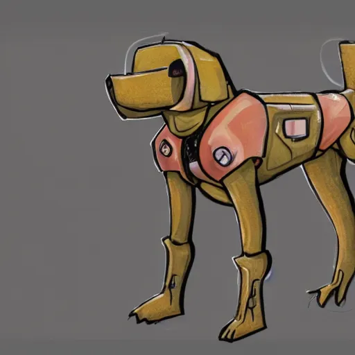 Prompt: concept art for robot dog
