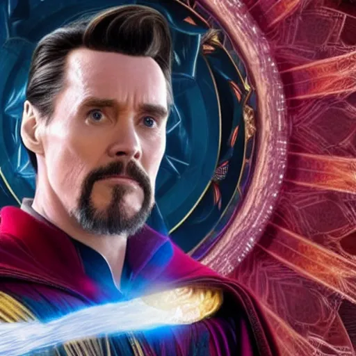 Prompt: Film still of Jim Carrey as Doctor Strange