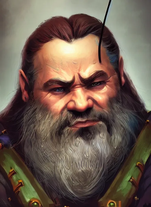 Image similar to A fantasy comic book style portrait painting of a dwarf archer, unreal 5, DAZ, hyperrealistic, octane render, RPG portrait, dynamic lighting