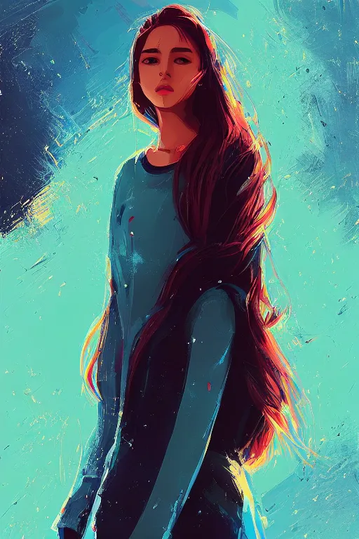 Image similar to portrait of the freedom dive girl, by alena aenami, by ross tran, digital art painting