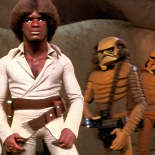 Image similar to a fill still of jimbe in the cantina of a new hope ( 1 9 7 7 )
