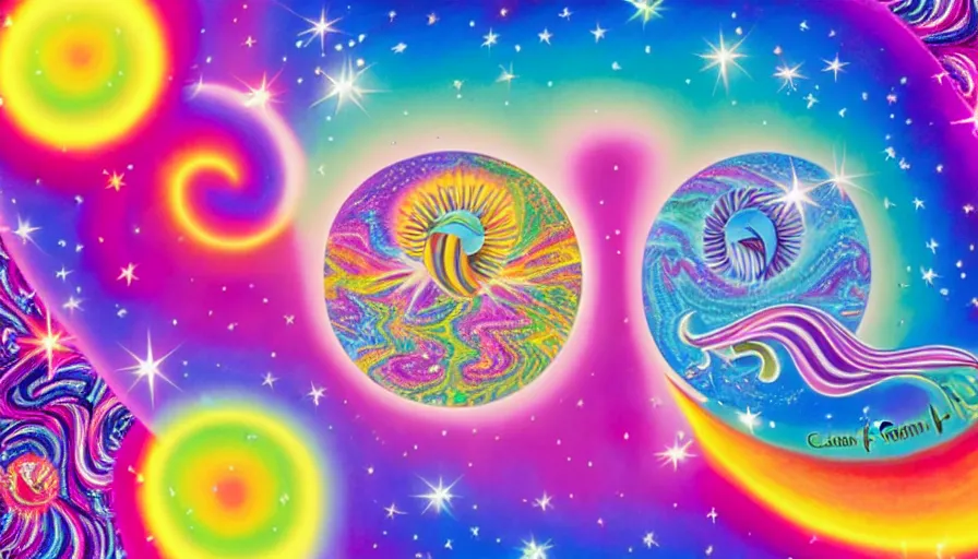 Image similar to the two complementary forces that make up all aspects and phenomena of life, by Lisa Frank,