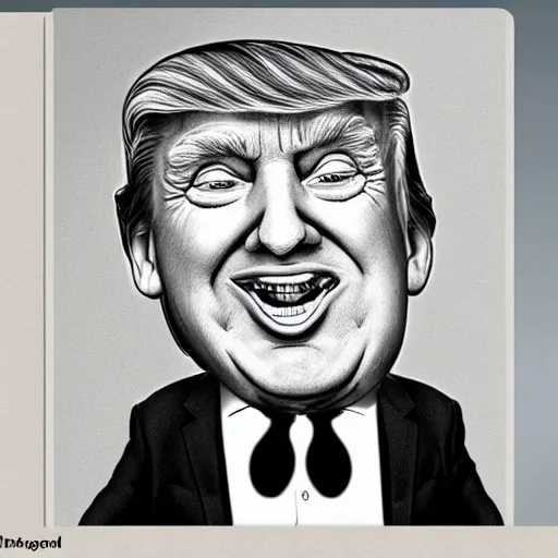 Prompt: donald trump caricature