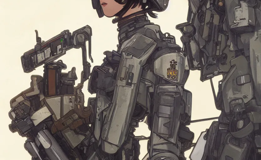 female anime soldier