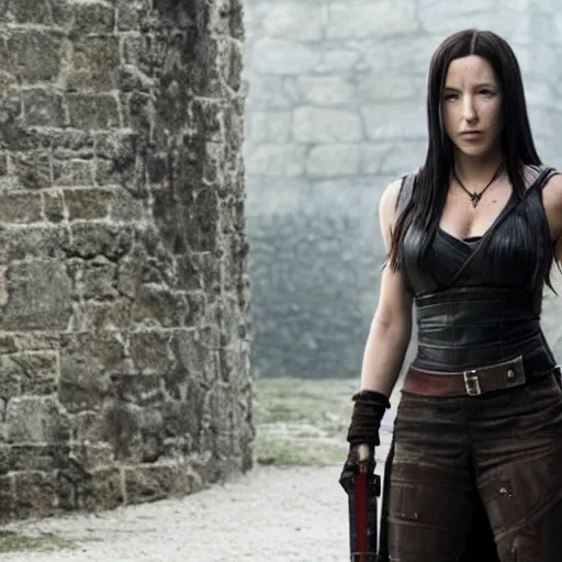 Image similar to A still of Tifa Lockhart from Final Fantasy VII in Game of Thrones