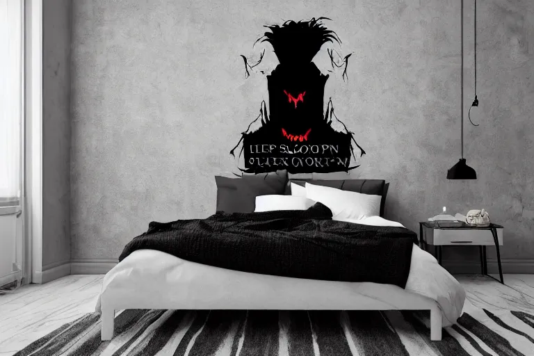 Image similar to sleep paralysis demon horror night bed