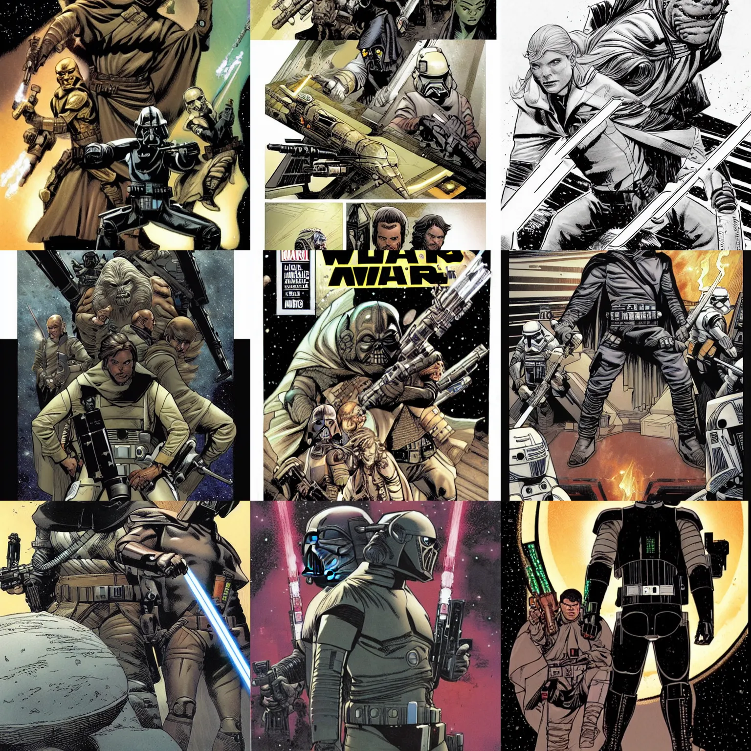 Image similar to dark horse comics starwars drawn by travis charest the artist of weapons of metabaron and wildcats