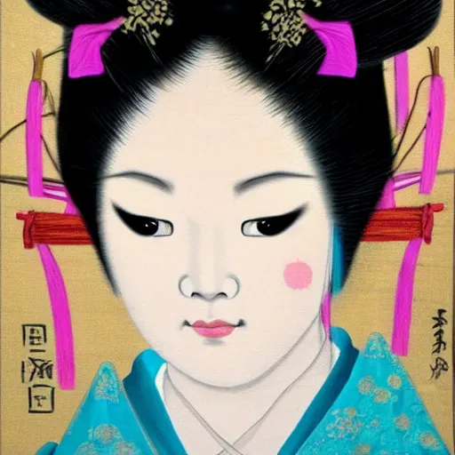 Prompt: beautiful geisha portrait