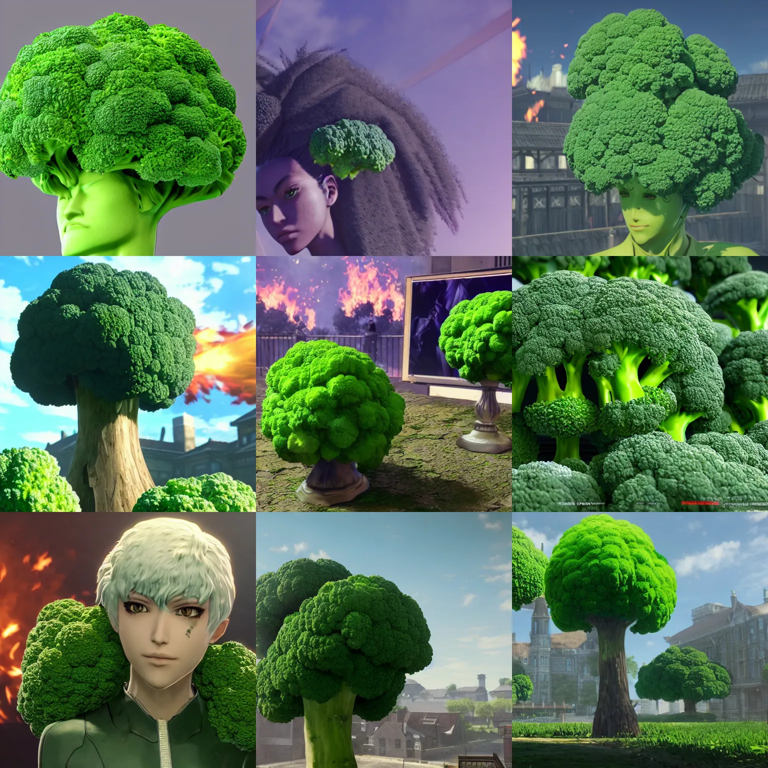 broccoli hair, fire emblem three houses, volumetric Stable Diffusion
