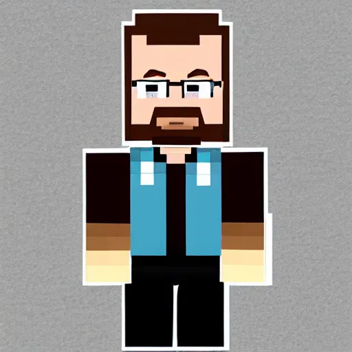 Prompt: Walter White Minecraft character