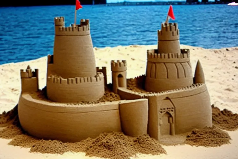 Image similar to a completed sand castle