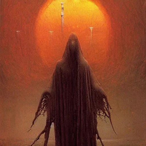 Image similar to arch angel concept art, by beksinski, dark soul concept