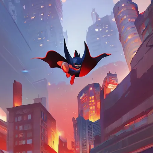 Image similar to hero world batman, behance hd by jesper ejsing, by rhads, makoto shinkai and lois van baarle, ilya kuvshinov, rossdraws global illumination