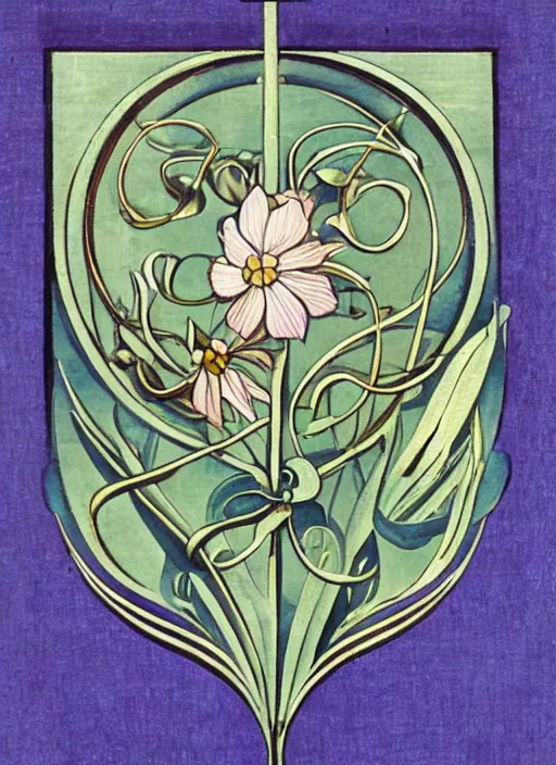 Image similar to art nouveau onment symbolique pimpernel
