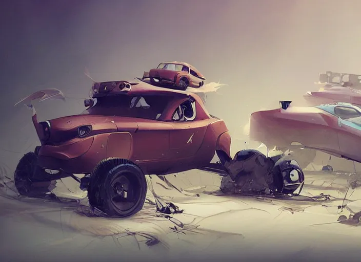 Image similar to a beautiful concept design of an old car converted into offroad sport. car design by cory loftis, fenghua zhong, ryohei hase, ismail inceoglu and ruan jia, henrik fisker and bruce kaiser and scott robertson and dmitry mazurkevich and doruk erdem and jon sibal, volumetric light.