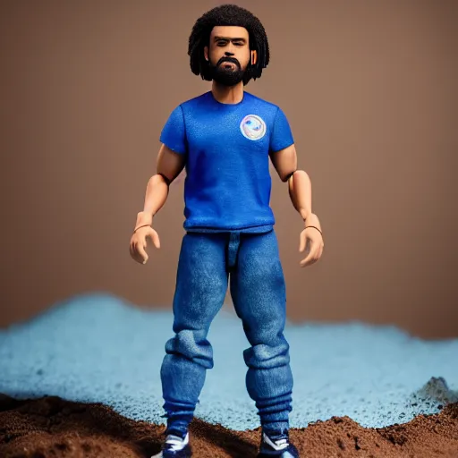 Image similar to detailed studio photography of a close up claymation action figure of j cole, highly detailed, breathtaking, uhd resolution, beautiful lighting, studio light, extremely detailed, establishing shot, photorealistic, hyperrealistic