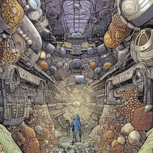 Image similar to Multiverse deep space settlement by Geoff Darrow