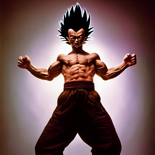 Prompt: uhd photorealisitc candid photo of a cosmic gotenks. hyperdetailed, accurate, studio lighting. correct face. photo by annie leibowitz and steve mccurry