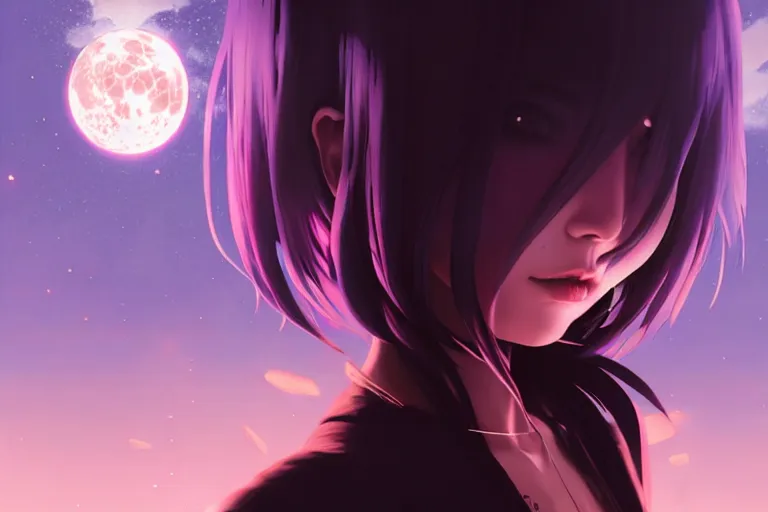 Image similar to emo girl battles again a stove fire. floating planets on the background, box office hit, fantasy and cosmic horror movie, unreal engine, intricate, highly detailed 8 k, ambient occlusion, extremely beautiful and aesthetic shape of face and body, art by hiroaki samura and ilya kuvshinov and rossdraws