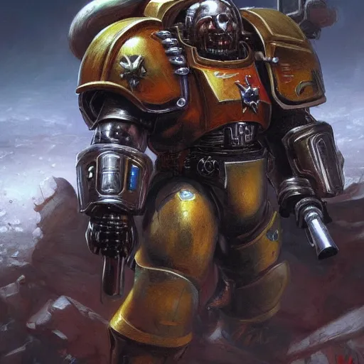 Image similar to Space Marine, closeup character art by Marc Lee, Vladimir Krisetskiy, Donato Giancola, Craig Mullins digital art, trending on artstation