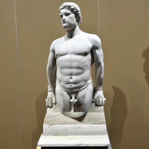 Image similar to a greek statue of benjamin netanyahu