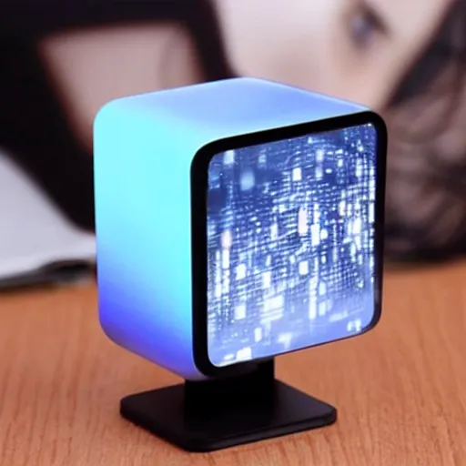 Prompt: Futuristic cube phone