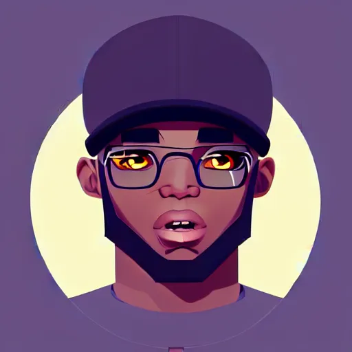 Image similar to 2 d character design, male rapper, vector art, digital art, portrait, 4 k, 8 k, sharp focus, smooth, illustration, concept art, music artist