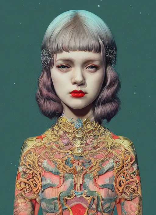 Prompt: cool girl :: by Martine Johanna and Simon Stålenhag and Chie Yoshii and Casey Weldon and Guillermo del toro :: ornate, dynamic, particulate, rich colors, intricate, elegant, highly detailed, centered, artstation, smooth, sharp focus, octane render, 3d