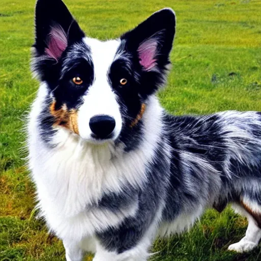 Prompt: blue merle cardigan corgi