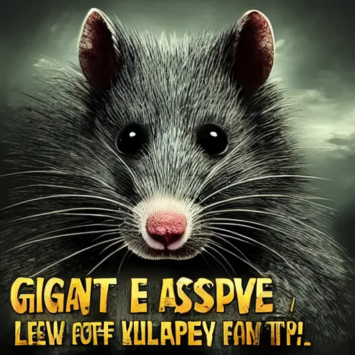 Prompt: giant rat in the apocalypse