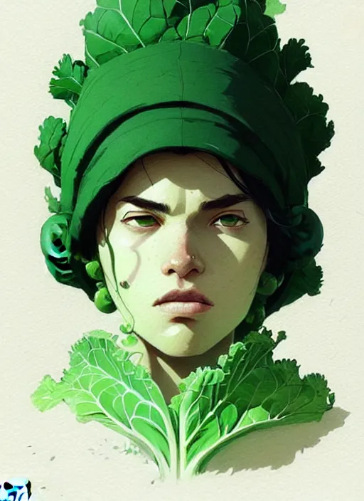 Prompt: highly detailed portrait of a gigachad cabbage, by atey ghailan, by greg rutkowski, by greg tocchini, by james gilleard, by joe fenton, by kaethe butcher, gradient green, black, cream and white color scheme, trending in pinterest, award winning details