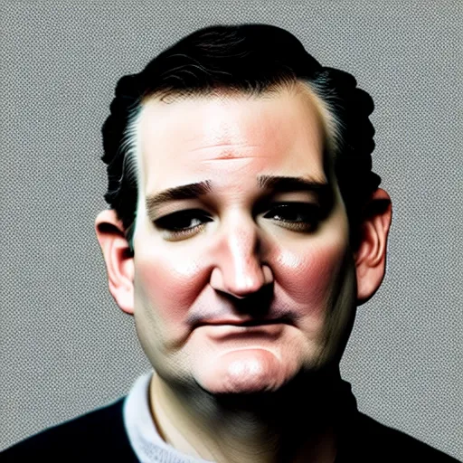 Prompt: close up photograph of Ted Cruz, large pores, acne, award winning photography, pinterest