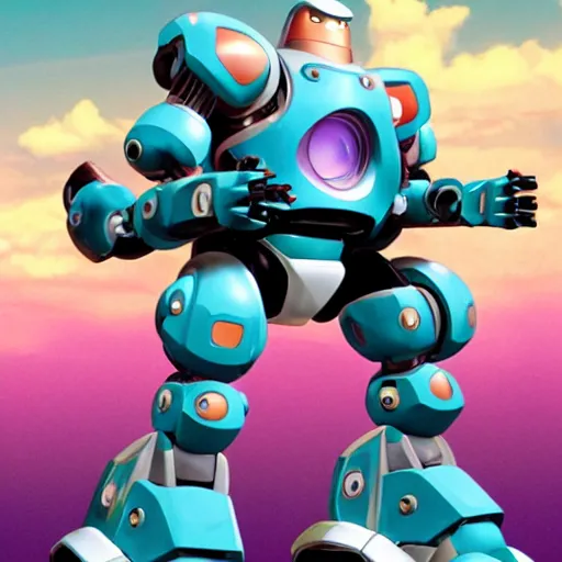 Image similar to Mecha with the shape of a Pixar mom