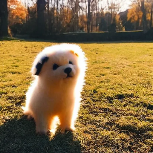 Image similar to ( ( dither ) ), real life pokemon cute adorable chunky playful fluffy happy cheeky mischievous ultra realistic autumn golden hour sharp focus